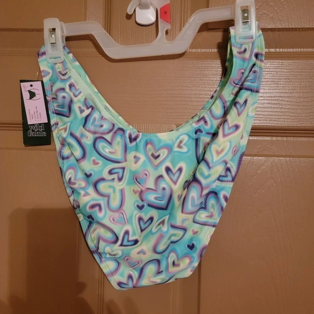 Colorful Heart Pattern Bikini Bottom - Picture 2 of 2